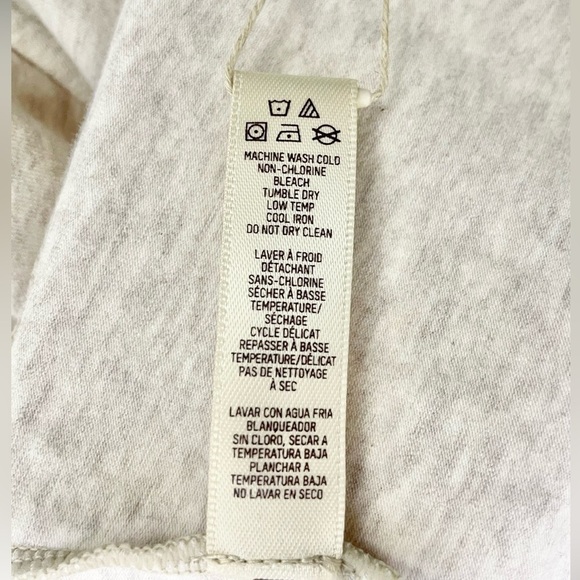 Skims Cotton Jersey Turtleneck Top Long Sleeves Heather Oatmeal NWT - Picture 9 of 12